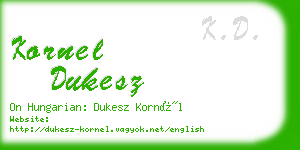 kornel dukesz business card